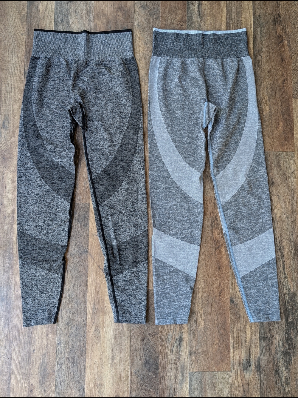 PINK Victoria's Secret Gray and Blue Seamless High-Waist Leggings Duo